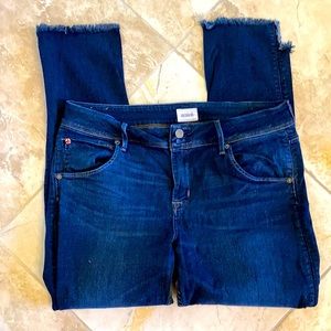 Hudson cat midrise crop jean with step hem